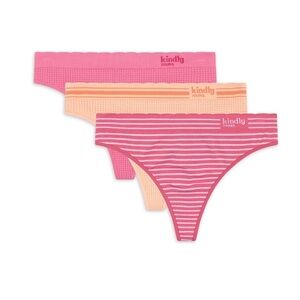 Kindly Yours Women's Seamless Thong Underwear 3-Pack